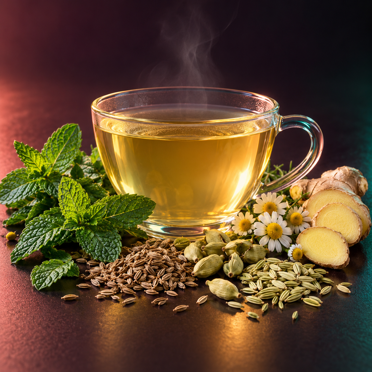 Easy Does It herbal tea with its featured ingredients